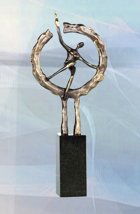 Skulptur Auf neuem Weg - Kreatives und exklusives Geschenk zur Firmengründung, Geschäftsgründung, Firmeneröffnung, Ladeneröffung, Geschäftseröffnung, neuer Lebensabschnitt, neuer Job.