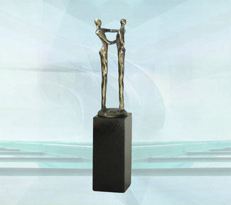 Geschenk Der Händedruck Skulptur Business Geschäft Geschäftspartner Firmengeschenk Firmenjubiläum Jubiläum