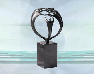 Geschenk Skulptur Der Zusammenhalt Business Geschäft Geschäftspartner Firmengeschenk Firmenjubiläum Jubiläum
