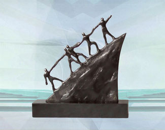Geschenk Skulptur Der Weg nach vorne Business Geschäft Geschäftspartner Firmengeschenk Firmenjubiläum Jubiläum