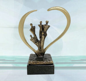 Skulptur Danke für den gemeinsamen Einsatz - Hochwertiges und exklusives Geschenk für Firmen, Geschäftspartner, Kunden, Geschäftsführer, Chef/Chefin und für engagierte Mitarbeiter und Partner.