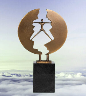 Skulptur Das Verbindungsglied - Tolles und exklusives Geschenk für Firmen, Geschäftspartner, Kunden, Geschäftsführer, Lieferanten, Kooperationen und für Mitarbeiter. Gravur möglich