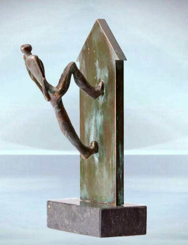 Skulptur Das unmögliche erreichen - Hochwertiges und exklusives Geschenk für Firmen, Geschäftspartner, Kunden, Geschäftsführer, Chef/Chefin oder zur Firmenübernahme und Firmenübergabe