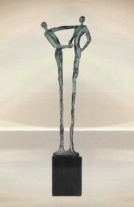 Skulptur Der Händedruck mittelgroße Ausführung 2 - Erstklassiges und exklusives Geschenk zum Firmenjubiläum, für Geschäftspartner, als Danke für die Zusammenarbeit, für die Firmenfeier, zum Geschäftsabschluss