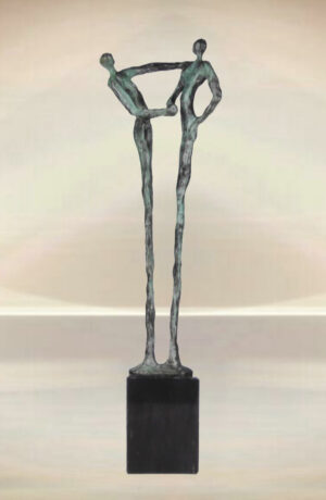 Skulptur Der Händedruck mittelgroße Ausführung 2 - Erstklassiges und exklusives Geschenk zum Firmenjubiläum, für Geschäftspartner, als Danke für die Zusammenarbeit, für die Firmenfeier, zum Geschäftsabschluss