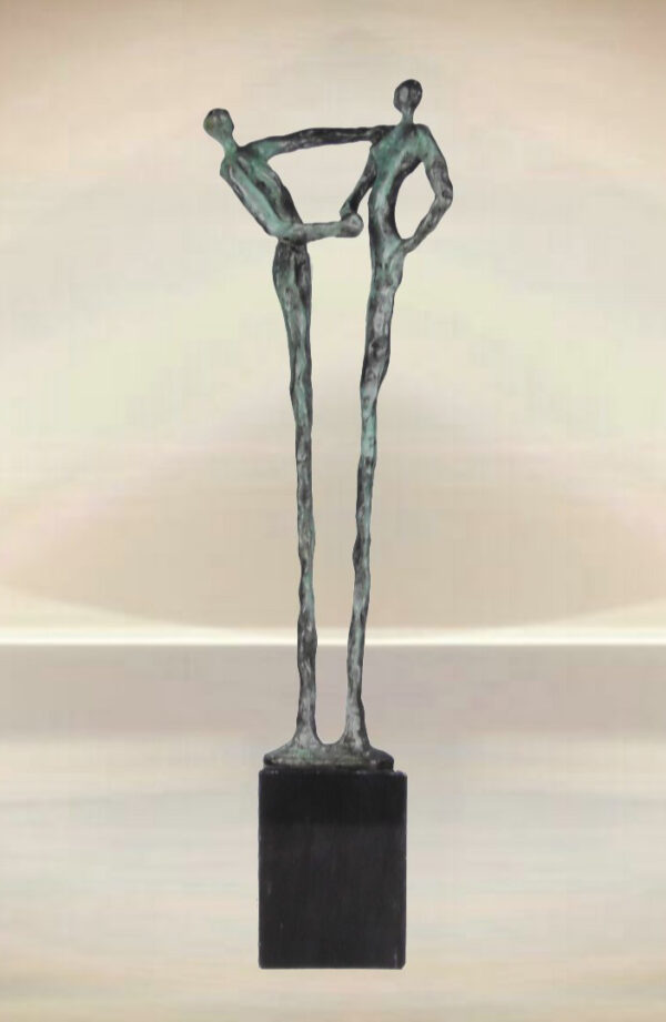 Skulptur Der Händedruck mittelgroße Ausführung 2 - Erstklassiges und exklusives Geschenk zum Firmenjubiläum, für Geschäftspartner, als Danke für die Zusammenarbeit, für die Firmenfeier, zum Geschäftsabschluss
