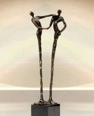Bronze Skulptur Der Händedruck mittelgroße Ausführung - Hochwertiges und exklusives Geschenk für Firmen, Business Partner, zum Firmen Jubiläum, zur Geschäftsgründung oder Geschäftsübergabe. Personalisierbare Gravur