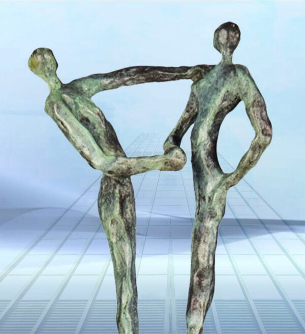 Bronzeskulptur "Der Händedruck" - große Ausführung – Bild 2
