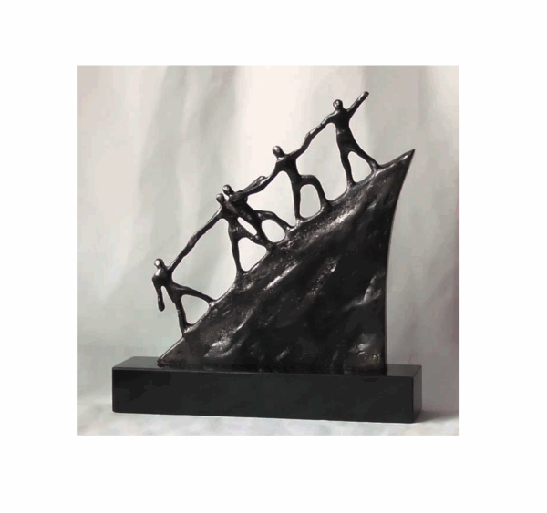 Bronzeskulptur "Der Weg nach vorne" – Bild 4