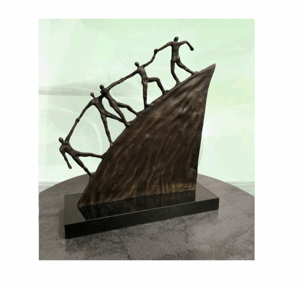 Bronzeskulptur "Der Weg nach vorne" - große Ausführung – Bild 3