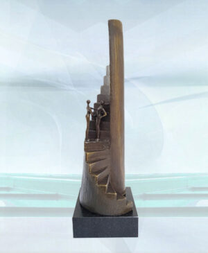 Skulptur Erfolg größere Ausführung - Hochwertiges und exklusives Geschenk für Firmen, Geschäftspartner, Kunden, Geschäftsführer oder zum Geburtstag Chef/Chefin sowie Firmen Jubiläum. Gravur möglich