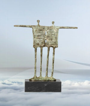 Skulptur Fruchtbare Zusammenarbeit - Exklusives Geschenk für das Mitarbeiter Jubiläum, Firmen Jubiläum und zur guten Zusammenarbeit im Team.