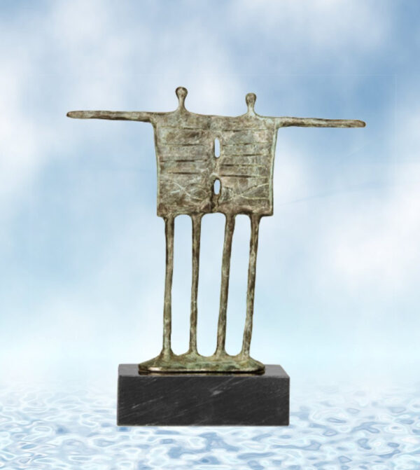 Skulptur Fruchtbare Zusammenarbeit - Exklusives Geschenk für das Mitarbeiter Jubiläum, Firmen Jubiläum und zur guten Zusammenarbeit im Team.