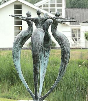 Garten Skulptur Bronze - Wundervolle Bronze Skulptur für den Außenbereich des Geschäftsgebäudes oder Garten. Kunstwerk aus hochwertigem und witterungsbeständigem Bronze.