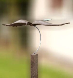 Garten Skulptur Bronze Deko Futura - Wundervolle Bronze Skulptur für den Außenbereich des Geschäftsgebäudes oder Garten. Kunstwerk aus hochwertigem und witterungsbeständigem Bronze.