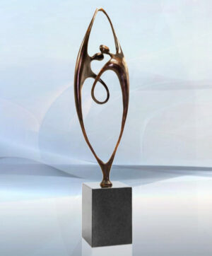 Bronze Skulptur Gewachsene Zusammenarbeit große Ausführung - Hochwertiges und exklusives Geschenk für Firmen, Business Partner, zum Jubiläum, zum Dienst Jubiläum, für Kunden, Geschäftsführung, Chef/Chefin oder als Deko