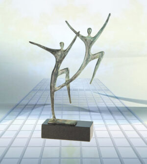 Bronze Skulptur Jahrelange Verbundenheit - Tolles und exklusives Geschenk für Firmen, Geschäftspartner, Kunden, Geschäftsführer, Mitarbeiter, Kooperationen und Zusammenarbeit.