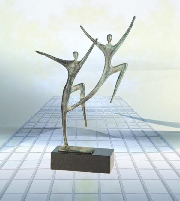 Bronze Skulptur Jahrelange Verbundenheit - Tolles und exklusives Geschenk für Firmen, Geschäftspartner, Kunden, Geschäftsführer, Mitarbeiter, Kooperationen und Zusammenarbeit.