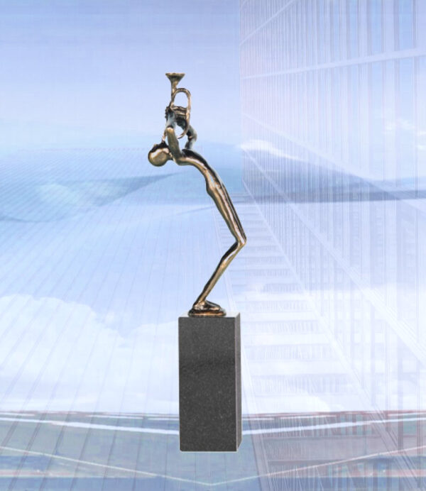 Skulptur Klänge - Tolles und exklusives Geschenk für Musiker, Dirigent, Dirigenten, Musiklehrer, Musikschule, Bands und Musik-Fans. Gravur von Text und Logo möglich