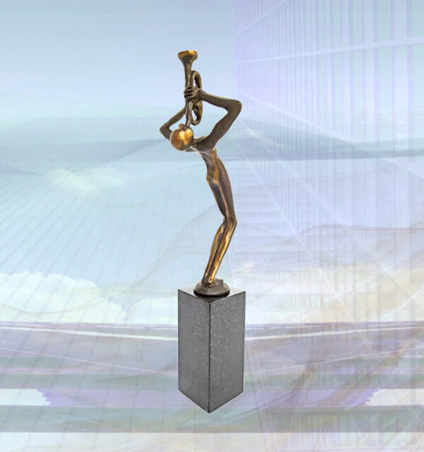 Skulptur Klänge - Tolles und exklusives Geschenk für Musiker, Dirigent, Dirigenten, Musiklehrer, Musikschule, Bands und Musik-Fans. Gravur von Text und Logo möglich
