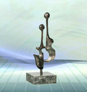 Bronze Skulptur Musikalische Arbeit - Tolles und exklusives Geschenk für Musiker, Dirigent, Dirigenten, Musiklehrer, Musikschule, Bands und Musik-Fans. Aus Bronze. Gravur von Text und Logo möglich