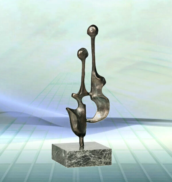 Bronze Skulptur Musikalische Arbeit - Tolles und exklusives Geschenk für Musiker, Dirigent, Dirigenten, Musiklehrer, Musikschule, Bands und Musik-Fans. Aus Bronze. Gravur von Text und Logo möglich