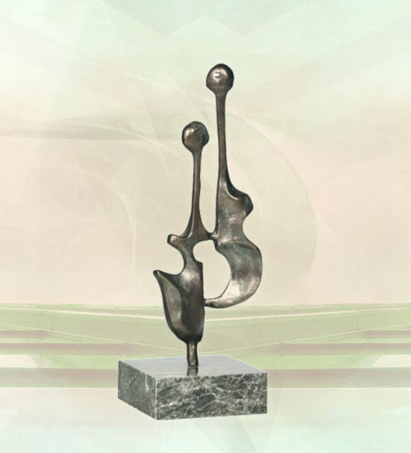 Bronze Skulptur Musikalische Arbeit - Tolles und exklusives Geschenk für Musiker, Dirigent, Dirigenten, Musiklehrer, Musikschule, Bands und Musik-Fans. Aus Bronze. Gravur von Text und Logo möglich