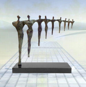 Bronze Skulptur Unternehmensperspektiven - Hochwertiges und exklusives Geschenk zur Firmengründung, Geschäftseröffnung, Ladeneröffnung, Firmeneinweihung, Jubiläum und für Geschäftspartner