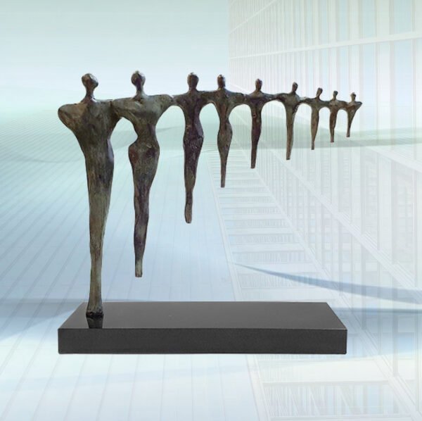 Bronze Skulptur Unternehmensperspektiven - Hochwertiges und exklusives Geschenk zur Firmengründung, Geschäftseröffnung, Ladeneröffnung, Firmeneinweihung, Jubiläum und für Geschäftspartner