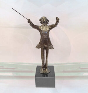 Bronze Skulptur Der Dirigent große Ausführung - Tolles und exklusives Geschenk für Musiker, Dirigent, Dirigenten, Musiklehrer, Musikschule, Bands und Musik-Fans. Aus hochwertigem Bronze