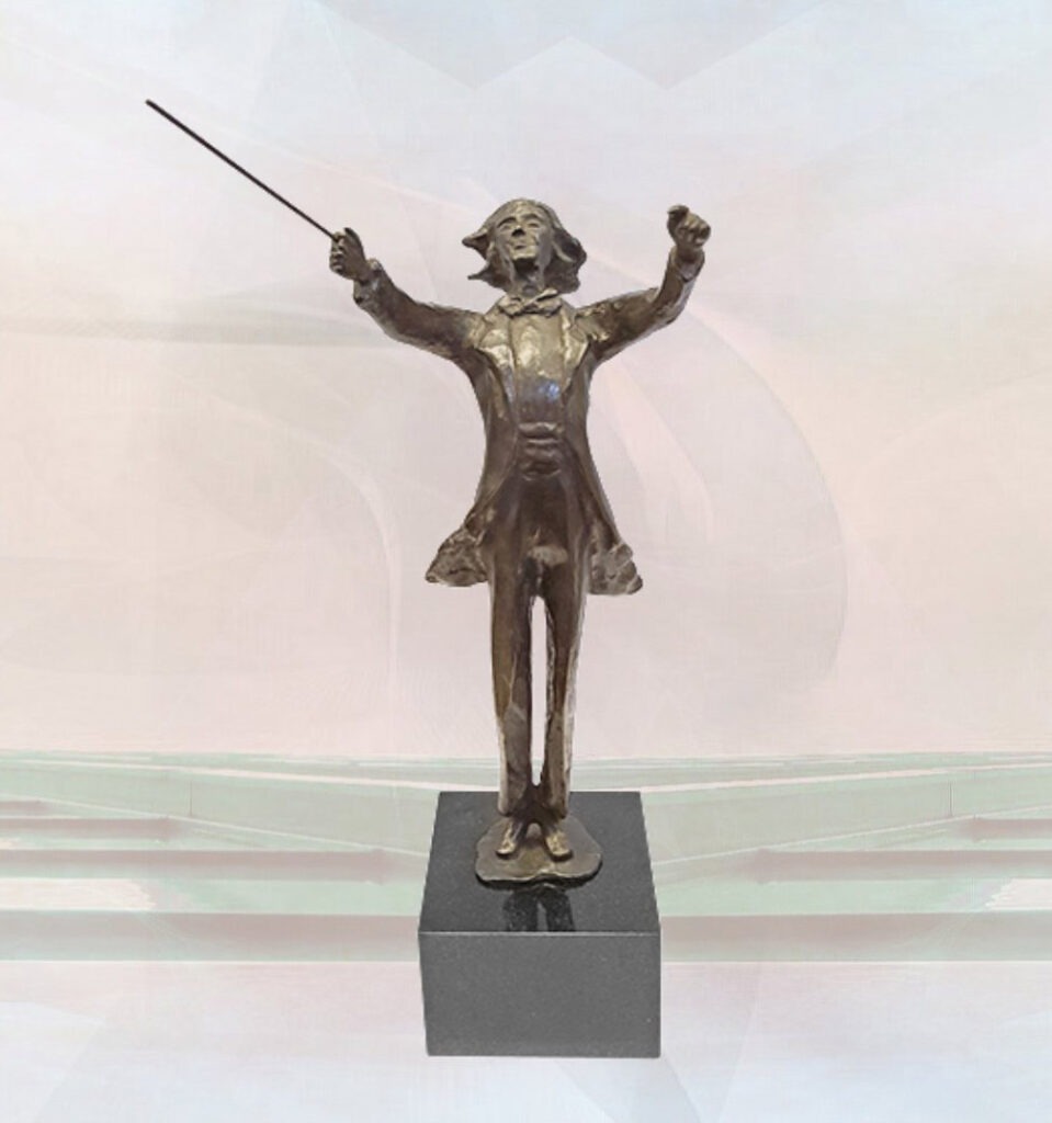 Bronze Skulptur Der Dirigent große Ausführung - Tolles und exklusives Geschenk für Musiker, Dirigent, Dirigenten, Musiklehrer, Musikschule, Bands und Musik-Fans. Aus hochwertigem Bronze