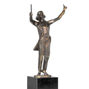 Skulptur Der Dirigent - Tolles und exklusives Geschenk für Musiker, Dirigent, Dirigenten, Musiklehrer, Musikschule, Bands und Musik-Fans. Gravur von Text und Logo möglich