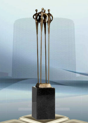 Bronze Skulptur Höchste Qualität große Ausführung - Hochwertiges Geschenk zum Firmen Jubiläum, Geburtstag Chef/Chefin, Jubiläum in der Geschäftsführung und für wertvolle Geschäftspartner.