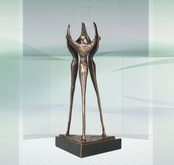 Skulptur Niveauvolle Zusammenarbeit - Tolles Geschenk zum Firmen Jubiläum, zur Geschäftsgründung oder Geschäftsübergabe, zur maximalen Wertschätzung und Respekt vor dem Erreichten. Auch mit Gravur