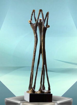 Skulptur "Niveauvolle Zusammenarbeit"