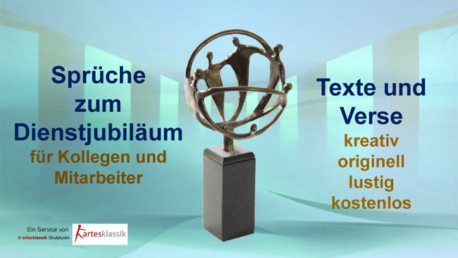 Sprüche zum Dienstjubiläum für Kollegen und Mitarbeiter kostenlos