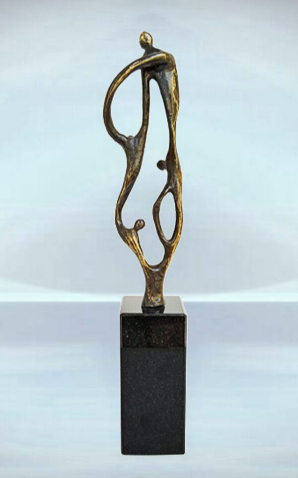 Skulptur Zukunft durch Zusammenarbeit Wunderbares Geschenk für Geschäftspartner, zum Firmenjubiläum, für Kunden und Partner, zum Geburtstag des Chefs/der Chefin sowie Firmenveranstaltung. Mit Gravur