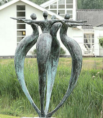 Hochwertige Skulptur aus Bronze "Einheit"