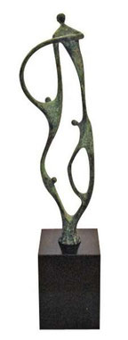 Bronzeskulptur "Zukunft durch Zusammenarbeit"